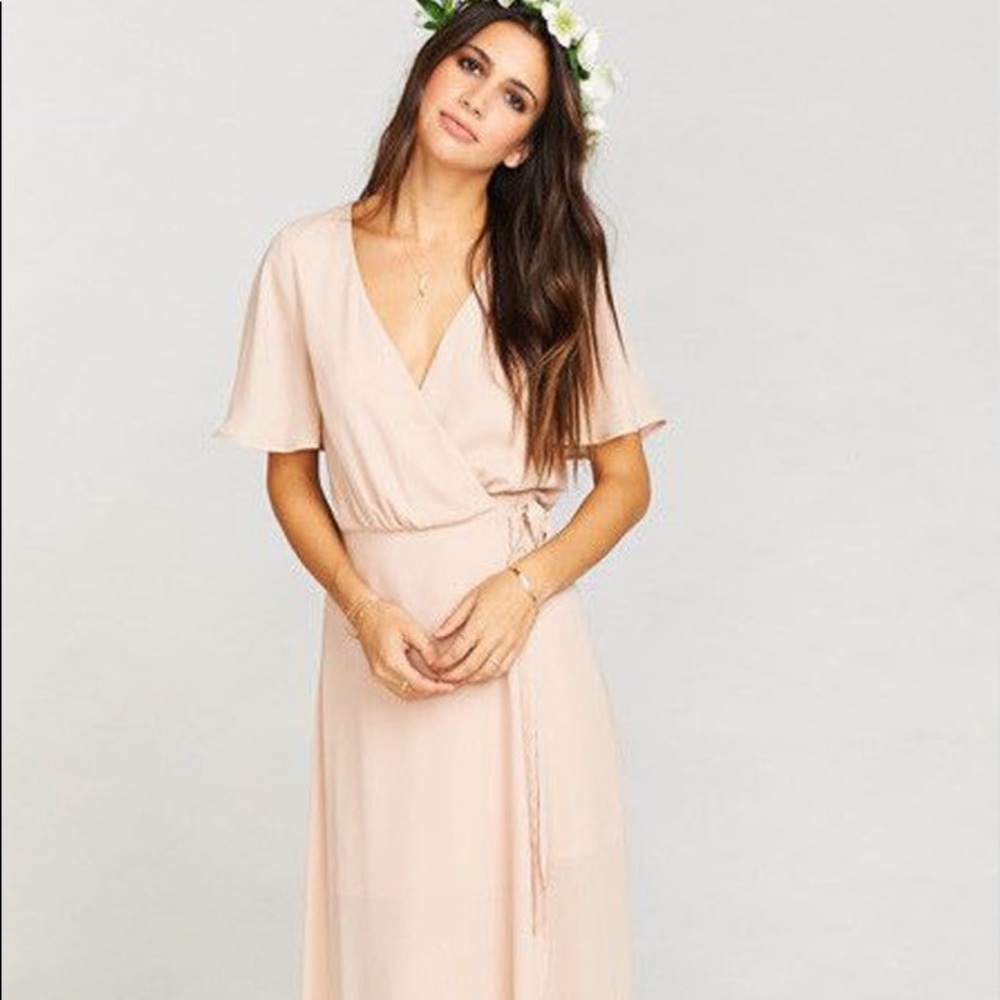 Show Me Your Mumu Sophia Wrap Dusty Blush Bridesmaid Dress Size XL